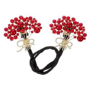 VALICLUD Bac à cheveux pince à cheveux accessoires de cheveux barrette française pinces à cheveux outils de coiffure ornement de cheveux pinces à chignon Perles d'imitation rouge (SHUI LIAO, neuf)
