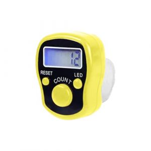 Fyrdyn Compteur Manuel - Bague Électronique LED Compteur Manuel à Doigt - Accessoire Portable Réinitialisable d'Entraînement avec Affichage pour Tricot Natation Sport (honyea, neuf)