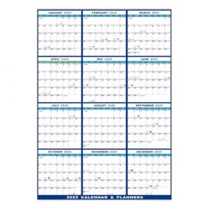 Calendrier Mural Effa&ccedil;able &Agrave; Sec R&eacute;utilisable Annuel - 94 X 61 Cm Planificateur Mural Annuel Effa&ccedil;able Grand Calendrier Effa&ccedil;able &Agrave; Sec 2025 Lamin&eacute; Annuel Annuel Bureau Maison Calendrier Mural (jiaoggc, neuf)