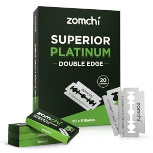 ZOMCHI Lame de rasoir de s&ucirc;ret&eacute; - 100 lames rasoir de s&eacute;curit&eacute; - Lames de rasoir &agrave; double tranchant - lames de rasage en acier inoxydable platine pour homme et femme (ZZYUN, neuf)