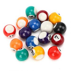 Alomejor 16 pi&egrave;ces Boule de Billard 25mm r&eacute;sine Mini Boule de Billard Enfants Jouet Petites Boules de Billard Ensemble Complet (Etmuxtr-EU, neuf)