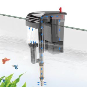 fishkeeper Mini Filtre Aquarium, Filtre Externe Aquarium avec Bio-Wheel-Power, Filtre Cascade Aquarien with Adjustable Flow Rate, Boîte de Filtre Suspendue Aquariums Silent mit Skimmer (Autoommo, neuf)