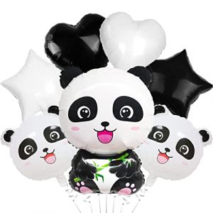 7 Pièces Panda D'Aluminium Ballons, XXL Ballons En Forme De Panda, Ballons Gonflables Tête de Panda, Ballon Fleuret Panda, Géant Ballon pour Anniversaire Baby Shower Panda Party (SPRINLOT STORE, neuf)