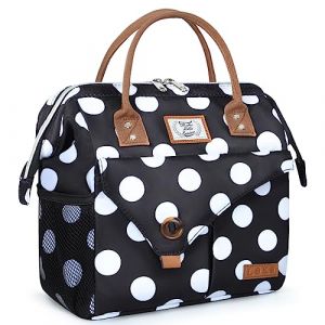 Lekesky Sac Isotherme Repas Femme 11 L Lunch Bag Glaciere Souple Isotherme,Sac Repas Portable Multi-usages polyfonctionnel et étanche, Lunch Box pour Étudian-À pois (CanlianMaoyi, neuf)