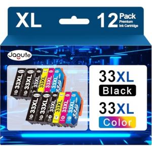 Jagute 12 Pack 33XL Cartouche d'encre Compatible pour Epson 33 XL Cartouches pour Epson Expression Premium XP 900 XP 7100 XP 530 XP 540 XP 630 XP 635 XP 640 XP 645 XP-530 XP-540 XP-635 XP-645 (ElegantProduct, neuf)
