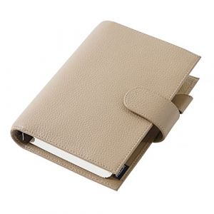 Moterm Agenda &agrave; anneaux personnelle Regular 2.0 Rings - Organisateur en cuir v&eacute;ritable (Cailloux-taupe,anneaux de 25mm) (MOTERM, neuf)