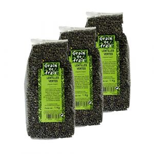 Lot 3x Lentille verte - Sachet 1kg (Toilinux, neuf)