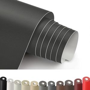 Patch de R&eacute;paration en Cuir Gris Fonc&eacute;, 30 x 100cm Simili Cuir Autocollant, Patch Cuir Auto-adh&eacute;sif R&eacute;novation Pour Canap&eacute;, Si&egrave;ge de Voiture, Meubles, Sacs &agrave; Main, Vestes, Chaises. (TZ-EU, neuf)