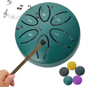 Rain Drum Extérieur Steel Tongue Drum 8 Cm 6 Notes, Carillon De Pluie À Tambour À Langue En Acier, Instrument De Percussion Pour Mind Body Relaxant (Lyoveu——Shipper, neuf)
