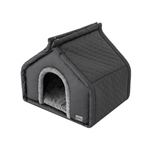 Niche pour chien, niche pour chat, niche pour chien, niche pour chat, niche pour chien, grotte, coussin pour chien, coussin pour chat, niche pour animaux de compagnie, grand R3-60 x 50 cm, graphite (TexCorp, neuf)