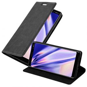 cadorabo Coque pour Nokia 7 Plus en Noir Nuit - Housse Protection avec Fermoire Magnétique, Stand Horizontal et Fente Carte - Portefeuille Etui Poche Folio Case Cover (cadorabo-shop, neuf)
