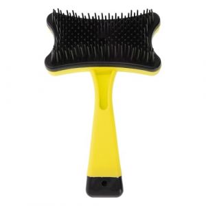 CAPASTEC Brosse Pour Animaux, Brosse De Nettoyage Pour Chats Et Chiens, Outil De Toilettage Pour Animaux De Compagnie, Brosse De Mue Pour Massage Capillaire Intérieur Extérieur, Jaune (AQDecor, neuf)