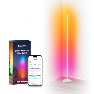 Nanoleaf Lampadaire LED RGB 1700lm, Lampe sur Pied pour Salon Compatible avec Alexa et Matter, Synchronisation Musicale, 16 Millions Couleurs et 200+ Modes de Sc&egrave;ne, Lampe de Chambre Blanc (Nanoleaf Official, neuf)