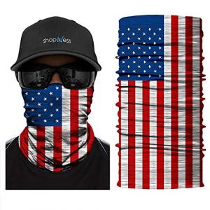 ShopINess Cache-Cou/Foulard Multifonctions Unisexe Style Drapeau Coupe du Monde de Football (USA) (ShopINess, neuf)