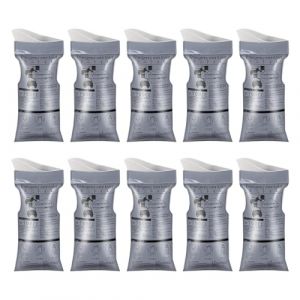 OHREN Urinoir Jetable 10 Pièces,Super Absorbant,Pisse Debout Femme,Toillettes d'Urgence Déplacements,Camping,Voyages,Embouteillages,Pot de Chambre pour Adulte,Portables Hommes et Enfants (700 ml) (whyqiqi, neuf)