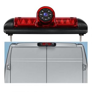 Hodozzy Cam&eacute;ra de Recul pour Fiat Ducato 3/Peugeot Boxer/Citroen Jumper 2006-2017,Cam&eacute;ra de Troisi&egrave;me Feu Stop de Voiture,Vision Nocturne IR, Etanche IP67,Angle R&eacute;glable,avec Ligne Invers&eacute;e (Hodozzy, neuf)