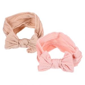 MUELODSIC 2 pièces Bandeaux Garçon Fille Fille Nylon Doux Nœud Ajustable Confort et pour et Tout Petits Accessoires Mignons pour Cheveux (Ravishw, neuf)