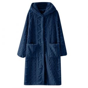 AEGJEGVD Robe de Chambre Homme Polaire Longue Peignoir Robe d'Interieur Hiver Chaude Doux Microfibre Flanelle Hommes Peignoir Polaire Hiver Chaud Manteau d'int&eacute;rieur Homewear Pas Cher Cadeau Noel (⭐⭐⭐⭐⭐AEGJEGVD⭐⭐⭐⭐⭐, neuf)