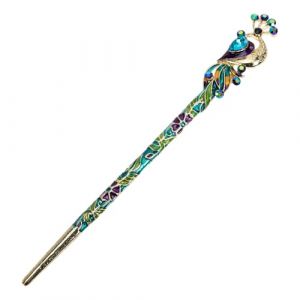 Homoyoyo B&acirc;tonnet &agrave; Cheveux R&eacute;tro Chinois en &Eacute;mail Cloisonn&eacute; Bleu Ciel &Eacute;pingle pour Chignon et Queue de Cheval Accessoire Traditionnel pour Femmes Baguette Chinoise D&eacute;corative (meRIoy, neuf)