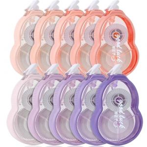 10 PCS Rubans Correcteurs,BetterJonny10mx5mm Souris Correcteur Blanc avec Capuchon Protecteur Correcteur Souris Rouleaux de Correction Roller Correcteur pour Papeterie Fourniture Scolaire(Rose+Violet) (BASICON, neuf)