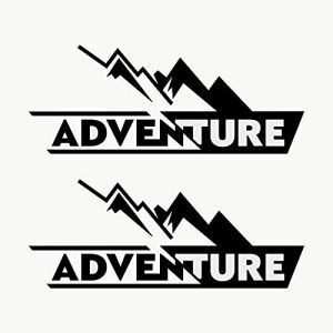 Autodomy Autocollants Adventure Valise Moto Off Road Trail Sport | stickers pour voiture 2 Unités pour la Van ou la Moto | Stickers 4x4 Noir (Domy Company, neuf)