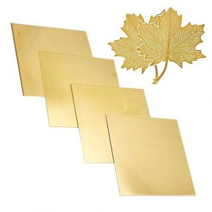 4 pièces plaque en laiton robuste,50 * 50mm tôle de laiton,d'épaisseur Plaque en laiton,plaques de laiton,feuille de laiton,laiton,Épaisseur 0,5 mm,Convient à la fabrication de pièces mécaniques (feitao trading, neuf)