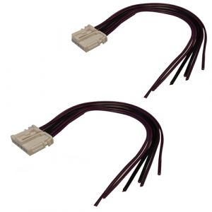 Lot 2 Kit R&eacute;paration C&acirc;ble Faisceau C&acirc;blage Fiche &Eacute;lectrique Prise Connectique Connecteur Plug Adaptateur Blanc Platine Porte Ampoules Feux Arri&egrave;re Gauche + Droit pr&eacute;vu pour 407 BERLINE 206 SW 307 SW (Odocar, neuf)