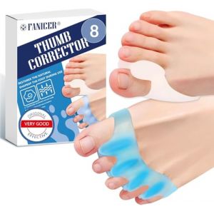 4 paires Séparateurs d'Orteils, Ecarteur Orteil Hallux Valgus, Ecarteur Orteil et Redonner Aux Orteils Leur Forme, Souple Correcteur d'Orteils Pour Homme et Femme (allanshopmam, neuf)