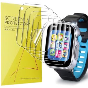 Lamshaw 6 Pièces Protection Écran Compatible avec VTech KidiZoom DX4 Smart Watch- sans Bulles Haute Définition Qualité Supérieure Transparent Doux TPU Film Protection (6Packs) (Lamshaw, neuf)