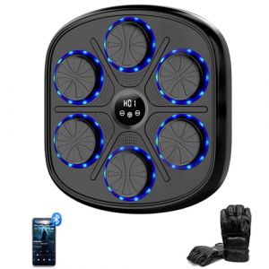 Machine De Boxe Musicale, Machine De Boxe Avec Connexion Bluetooth Intelligente, &Eacute;quipement D'Entra&icirc;nement De Boxe, Cible De Boxe Intelligente Mont&eacute;e Au Mur, Jeu De Boxe Pour Enfants/Adultes En Famill (LIJAPA LIMITED, neuf)