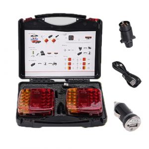 RATSTONE Kit De Feux Arri&egrave;re De Remorque Magn&eacute;tique Sans Fil 12v/24v Approuv&eacute; Ece,&Eacute;clairage Remorque Wireless &Eacute;tanche,Kit &Eacute;clairage Arri&egrave;re Feu Led Pour Remorque,Camion,Caravane Ou Poids Lourd (taoxin oz, neuf)