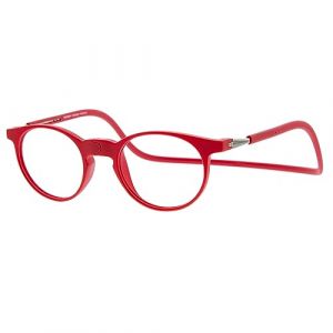 DIDINSKY Lunettes Magnetiques Anti Lumiere Bleue pour Homme et Femme. Lunette Aimantee de Lecture, Repos Ou Vue Avec Verres Antireflet. Cherry +2.5 &ndash; FARADAY ROUND (Didinsky, neuf)