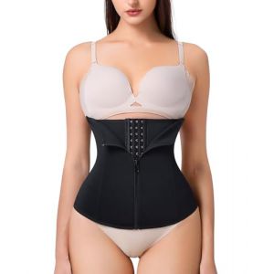 DOEOMK Femme Gaine Amincissante Corset Femme Gaine Ventre Plat Invisible Plat Corset Minceur Waist Trainer Ceinture Post Partum Serre Taille Ceinture Amincissant Sport Body Gainant (Noir, S) (DOEOMK EU, neuf)