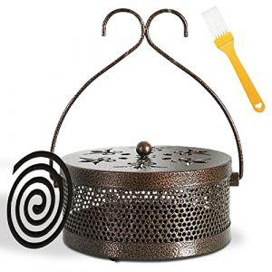 Support de Bobine de Moustique, Support de Bobine D'encens, Support Spirale Anti Moustique Portable, Métalliqu, Support Spirale Anti Moustique pour Salon, Chambre à Coucher, Extérieur (Gulaill, neuf)