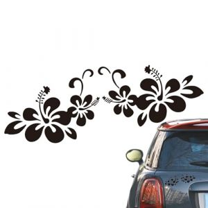 Stickers Voiture Fleurs,Stickers Carrosserie Fleurs | Autocollants d&eacute;coratifs anti-rayures | Autocollant r&eacute;fl&eacute;chissant de capot de pare-chocs, autocollant Floral auto-adh&eacute;sif lat&eacute;ral de voiture pour c (Gusengo, neuf)
