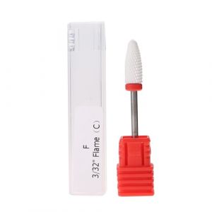 Nail de Tête de Perceuse, Ongle Bit Perceuse à Ongle Bit Pointes à Placement Plat en Céramique Flat Grinceing Head Manucure Machine ACCESSOIRES OUIL (Tête plate ronde f) (Mateisy, neuf)