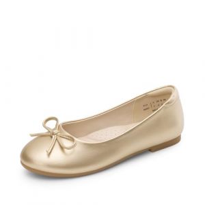 DREAM PAIRS Ballerines Filles &agrave; Enfiler Chaussure Plate Confortable Chaussures d'&eacute;cole Habill&eacute;es Classiques,Size 30,Or,KFL216 (dreampairsEU, neuf)