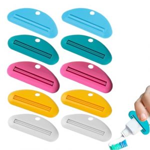 YAYNO 10 Pi&egrave;ces Presse Dentifrice Presse-Tube Pratique Distributeur Pinces &agrave; Presser pour Tube de Dentifrice couleur Pince Presse &agrave; Dentifrice Plastique Presse Dentifrice pour Dentifrice Cr&egrave;me (peimichen, neuf)