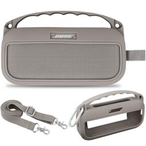 Aenllosi pour Bose SoundLink Flex Portable Bluetooth Speaker 2e G&eacute;n&eacute;ration / 1st &Eacute;tui de Transport Protecteur en Silicone, &Eacute;tui Seulement, Haut-Parleur Non Inclus, Gr&egrave;s (Kaerth, neuf)