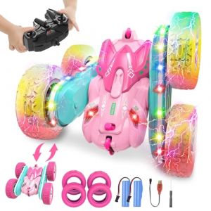 seveclotree Voiture Télécommandée Fille,Jouet Fille 3 4 5 6 7 8 9 10 Ans,2.4GHz 4WD 360°Rotation RC Voiture avec Lumière,Extérieur Jouet Cadeau pour Garçon Fille 3-12 Ans (seveclotree, neuf)
