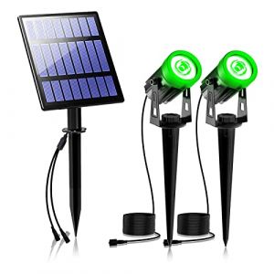 T-SUNUS Lampe Solaire Exterieur Jardin, Spot Solaire Exterieur de S&eacute;curit&eacute; Lumiere Solaire Exterieur Puissante Auto On/Off IP65 &eacute;tanche Ext&eacute;rieur Solaire Eclairage Vert (T-SUN Tech EU, neuf)