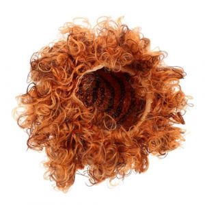 FOMIYES Perruque Afro Courte Boucl&eacute;e Synth&eacute;tique Coiffure Naturelle Africaine Ajustable et L&eacute;g&egrave;re pour F&ecirc;tes Cosplay et Usage Quotidien Entretien Facile (Yaoys, neuf)