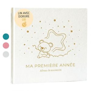 Livre de Naissance B&eacute;b&eacute; Ma Premi&egrave;re Ann&eacute;e | Album de Naissance et Livre Souvenir B&eacute;b&eacute; pour coller des photos et &eacute;crire | Album Photo Bebe avec stickers id&eacute;al comme Cadeau Naissance Fille et Garcon (LenoaBaby, neuf)