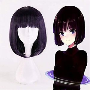 LINLINCD - Anime Coser Anime Sailor Moon Cosplay Perruques Sailor Saturn Cosplay Perruque synthétique résistante à la chaleur pour Halloween, carnaval, fête, femmes, cosplay (qiu lai shan mao hang, neuf)