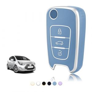 TOOMUME Coque Cl&eacute; TPU, Etui Cl&eacute; &Eacute;tui Cl&eacute; Adapt&eacute; pour Hyundai i10 i20 i30 i40 ix20 ix30 ix35 Elantra Avante Kia Sportage Rio Ceed Picanto, Couvre Clef Cache Cle Voiture Tel&eacute;commande - Flip Key (TOOMUME, neuf)