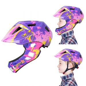 Casques de Vélo Enfants Casque Intégral Vélo VTT Garçon Fille Casque Enfant Velo Con Détachable Menton Protection pour Skateboarding Roller Skating (ONT Sport, neuf)