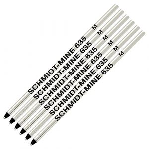 Schmidt Mini Stylo à bille Recharge – Lot de 6 – Noir (Vivajo, neuf)