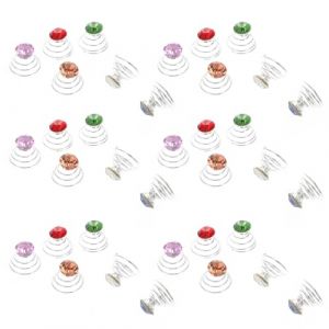 ULTECHNOVO 60 Épingles à Cheveux Spirales Ornées de Strass Pinces à Cheveux Spirale pour Mariage 60 Pièces Couleur Aléatoire Maintien Solide Coiffure Chignon et Tresse Couleur Aléatoire (Chad Bi, neuf)