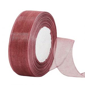 40mm Gris Violet Ruban Large en Mousseline de Soie Transparente pour Emballage Cadeau,45m Organza Tissu Rubans D&eacute;coration Cadeau Noel Anniversaire Bouquet Mari&eacute;e Mariage D&eacute;coration & Bricolage DIY (YIHUAN Official Store, neuf)