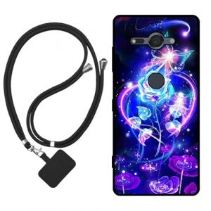 Sunrive Coque Compatible avec Sony Xperia XZ2 Compact,TPU &Eacute;tui Housse Protecteur Souple Gel Mat Back Cover Mignon Motifs Antichoc Case(Roses,Papillon,Fleur)+1x Universelle Dragonne (sunrive, neuf)